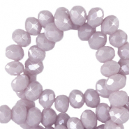 Top faceted beads 6x4mm disc Sweet Lilac-Pearl Shine Coating