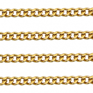 Stainless steel findings belcher chain curb links Gold