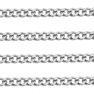 Stainless steel findings belcher chain curb links Silver
