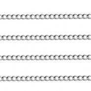 Stainless steel findings belcher chain curb links Silver