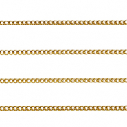 Stainless steel findings belcher chain curb links Gold