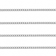 Stainless steel findings belcher chain curb links Silver