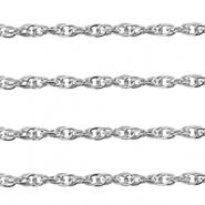 Stainless steel findings belcher chain twist Silver