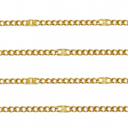 Stainless steel findings belcher chain curb links Gold