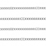 Stainless steel findings belcher chain curb links Silver