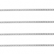 Stainless steel findings belcher chain curb links Silver