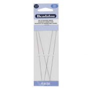 Beadalon big eye beading needle 11.6cm (Fine) Silver