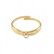 Stainless steel rings with loop Gold