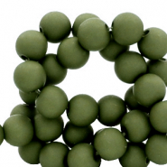 6 mm acrylic beads Murky Green