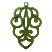 Resin pendants Moss Green