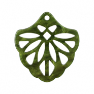 Resin pendants Moss Green