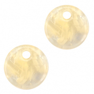 Resin pendants 12mm Sand Beige Transparent