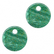 Resin pendants 12mm Multicolor Green