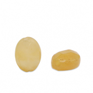 Natural stone beads Quartz oval Multicolour Amber Orange