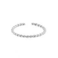 Stainless steel rings  twist Silver