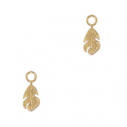 Stainless steel charms leaf Gold
