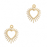 Stainless steel charms heart Gold