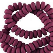 Polymer beads rondelle 7mm Port Red