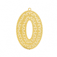 Stainless steel charms bohemian oval Gold