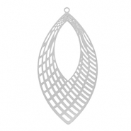 Stainless steel charms bohemian leaf Silver