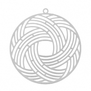 Stainless steel charms bohemian 45mm Silver