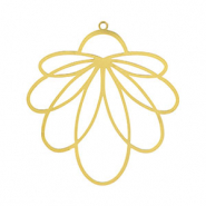 Stainless steel charms bohemian flower Gold
