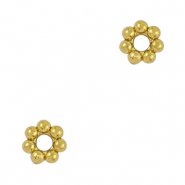 Stainless steel beads spacer Bali ring 4mm Gold