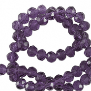 Top faceted beads 4x3mm disc Eminence Purple