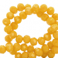 Top faceted beads 4x3mm disc Chrome Yellow