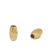 Stainless steel beads 3x5mm Gold