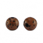 Polaris beads round 6 mm Sassi Chestnut Brown-Black