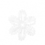 Top Faceted charms flower Transparent