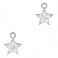 Brass TQ metal charms star Silver