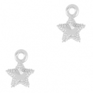 Brass TQ metal charms star Silver