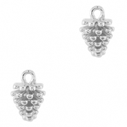 Brass TQ metal charms pinecone Silver