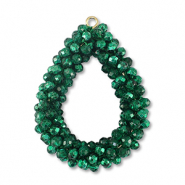 Top Faceted charms drop fairway green