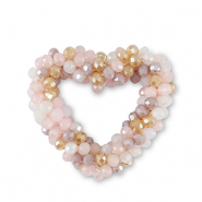 Top Faceted charms heart multicolour