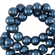 Glass pearls 6mm Dark blue
