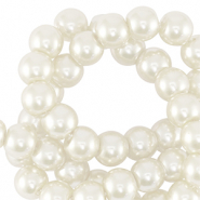 Glass pearls 6mm Off white