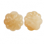 Natural stone beads Aventurine Quartz flower Copper Orange