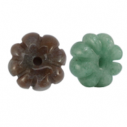 Natural stone beads agate flower Multicolour Green Orange