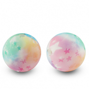 silicone beads 15mm star Multicolor
