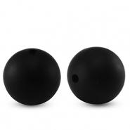 silicone beads 15mm Black