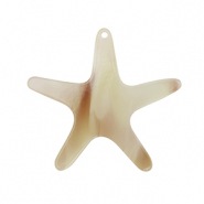 Resin pendants starfish Beige