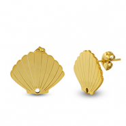 Stainless steel earrings shell Gold