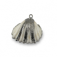 Shell pendants specials Scallop White-Silver