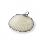 Shell pendants specials Scallop White-Silver