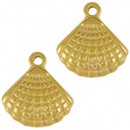 Stainless steel charms shell Gold