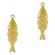 Stainless steel charms fish Gold
