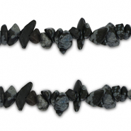 Chipstone beads Snowstone Black Anthracite Marble